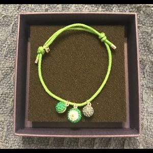 Swarovski Green Bracelet with Beads - Adjustable